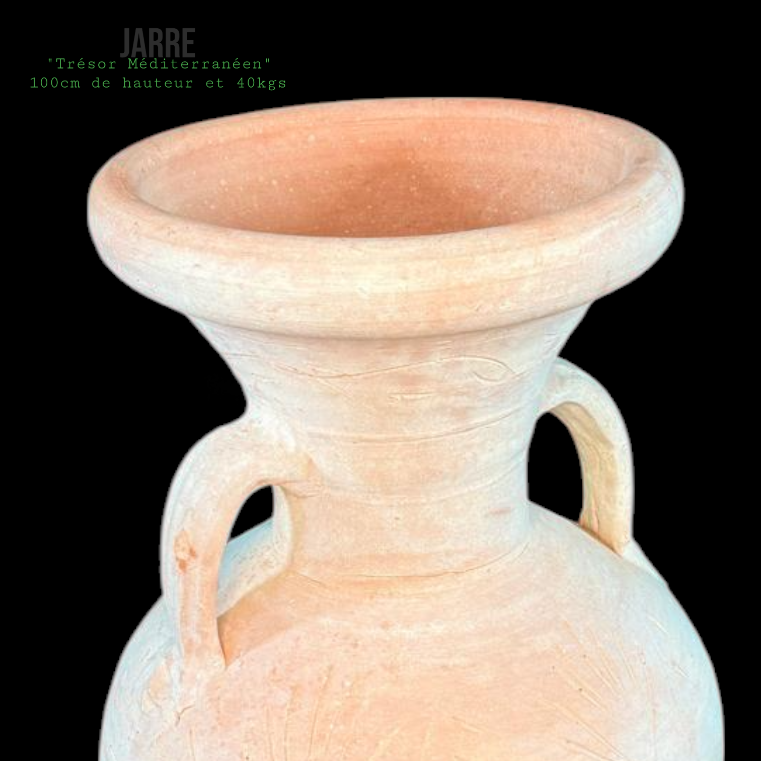 Jarre artisanale en terre cuite Trésor Méditerranéen sur terrasse méditerranéenne