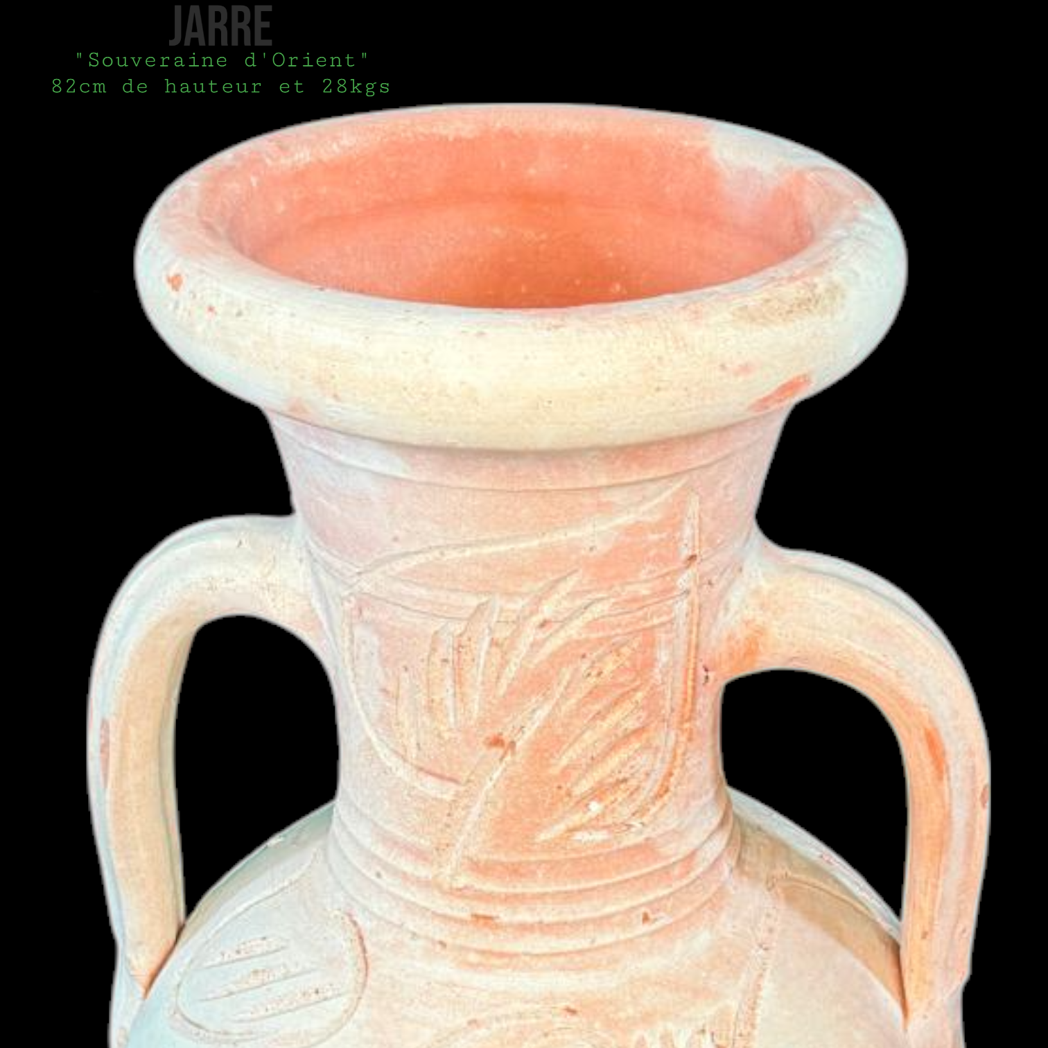 Jarre artisanale en terre cuite Souveraine d’Orient sur terrasse méditerranéenne