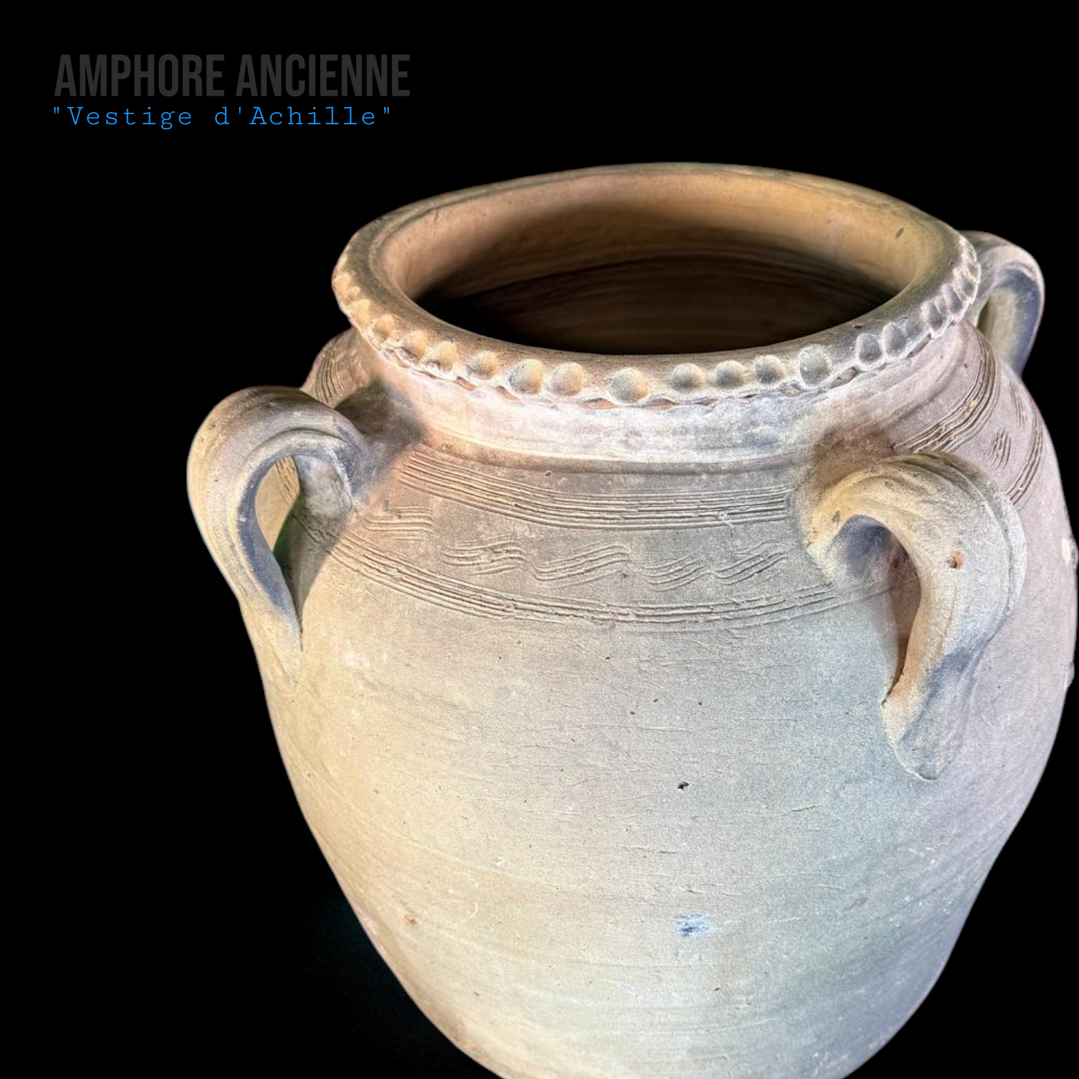 Amphore décorative haut de gamme Vestige d’Achille – pièce unique et historique