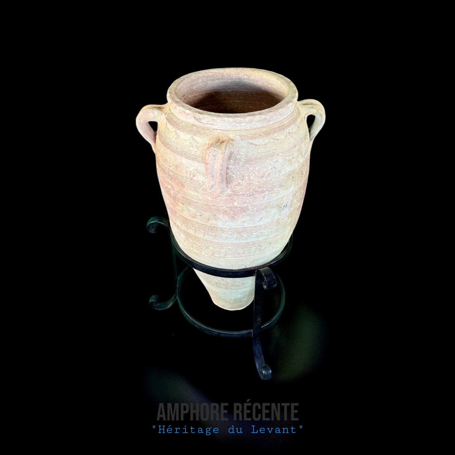 Grande amphore de jardin en terre cuite naturelle – pièce unique faite à la main