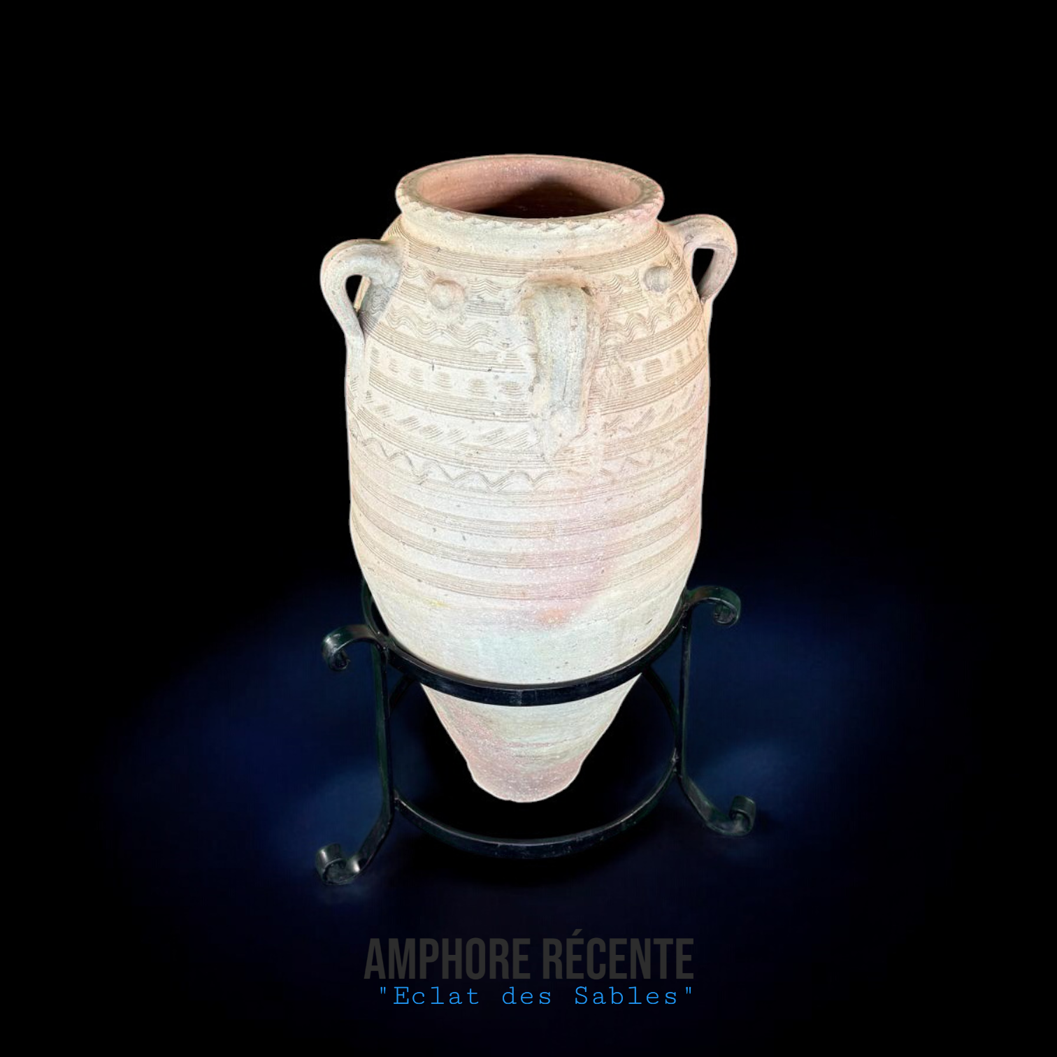 Grande amphore de jardin en terre cuite naturelle – pièce unique faite à la main