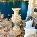 Jarre décorative artisanale en terre cuite "Eclat Impérial"