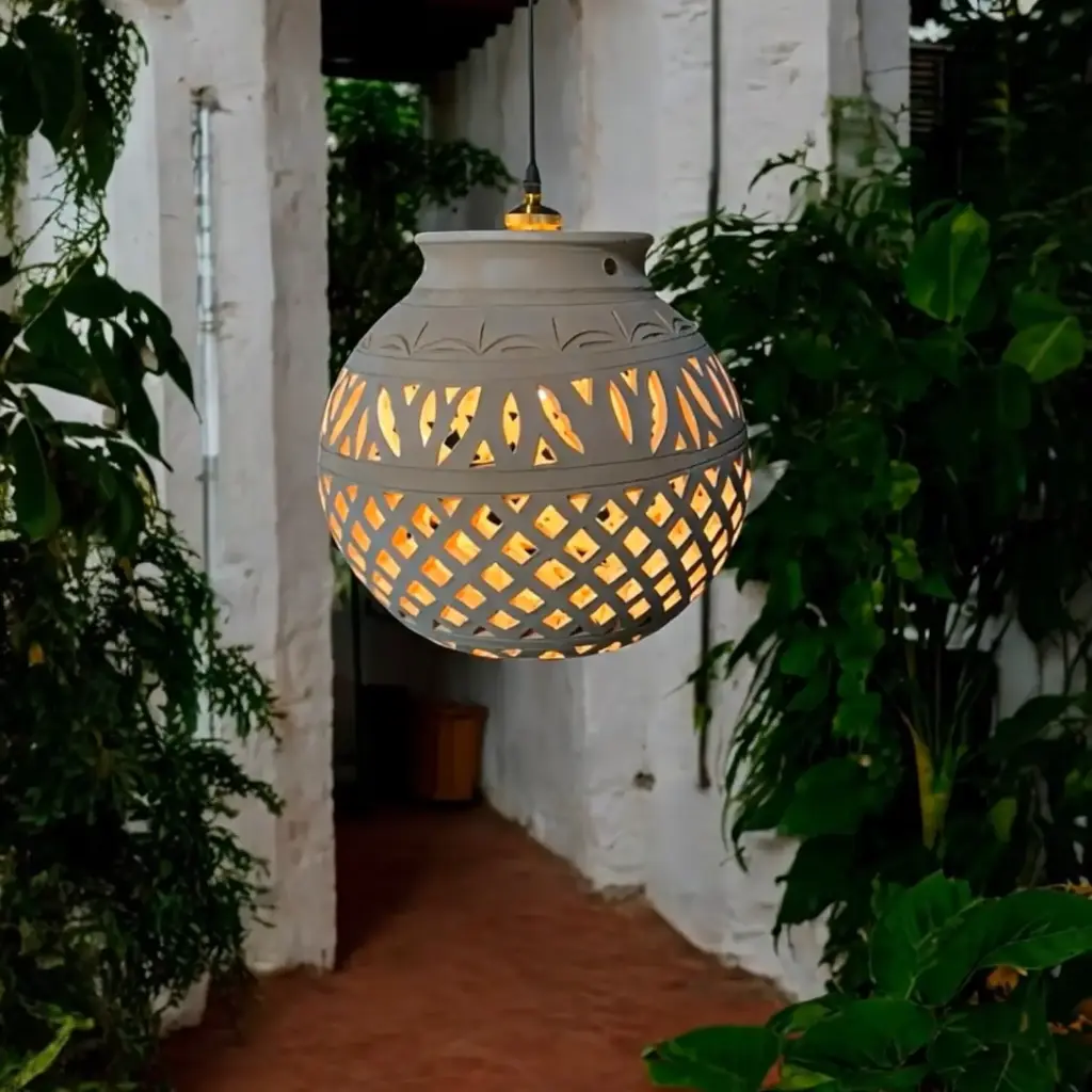 "Celestial Bubble" handmade hanging lamp