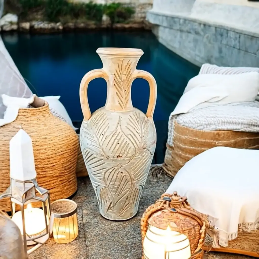 Imposing decorative terracotta jar “Glory of the Sands”