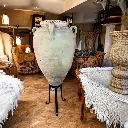 Amphore décorative antique en terre cuite "Vestige d'Achille"