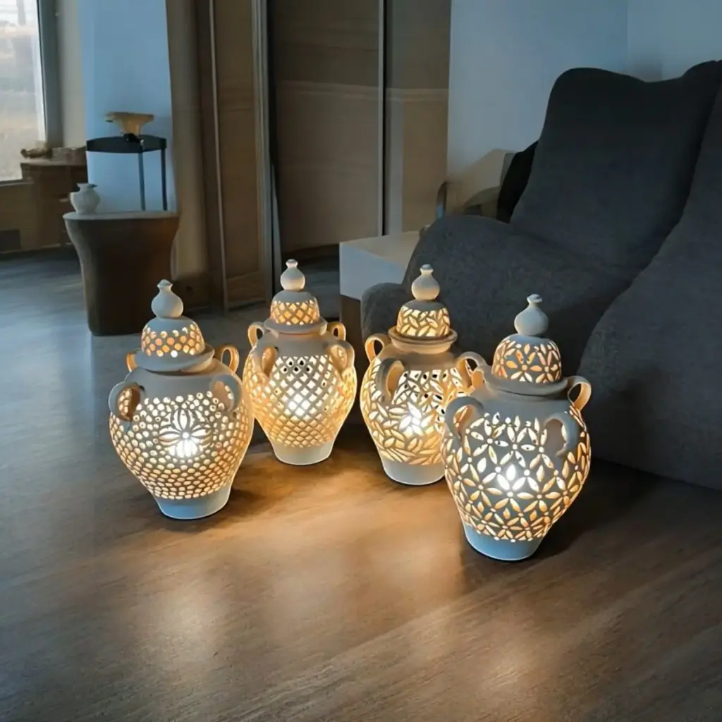 Lampe artisanale "Lueur du Nord"
