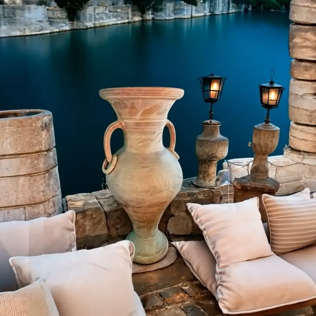  Impressive decorative terracotta jar "Eminence Royale"